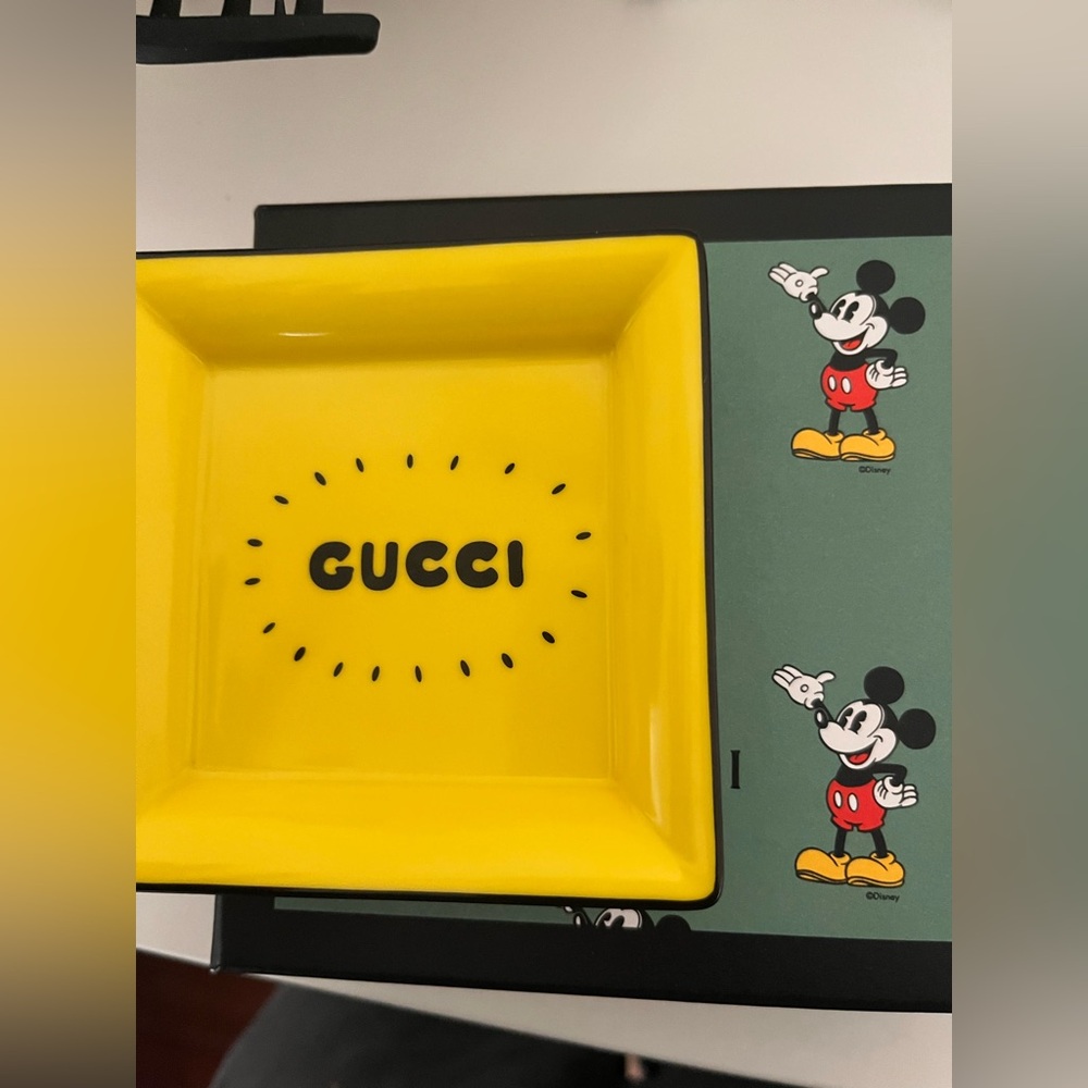 Gucci x Mickey Mouse x Disney collab limited edition square change trinket tray